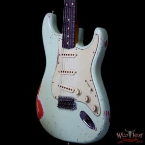 Fender Custom Shop John Cruz Masterbuilt 1962 Stratocaster Heavy Relic AAA Rosewood Slab Board Surf Green / Fiesta Red - Image 2