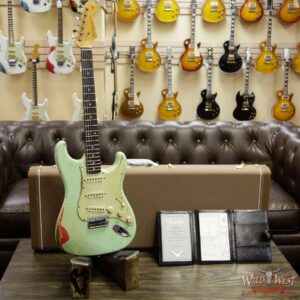 Fender Custom Shop John Cruz Masterbuilt 1962 Stratocaster Heavy Relic AAA Rosewood Slab Board Surf Green / Fiesta Red - Image 11