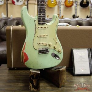 Fender Custom Shop John Cruz Masterbuilt 1962 Stratocaster Heavy Relic AAA Rosewood Slab Board Surf Green / Fiesta Red - Image 12