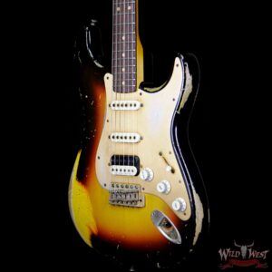 2013 Fender Custom Shop Masterbuilt John Cruz 1962 Stratocaster HSS AAA Flame Neck Heavy Relic 3 Tone Sunburst - Image 2