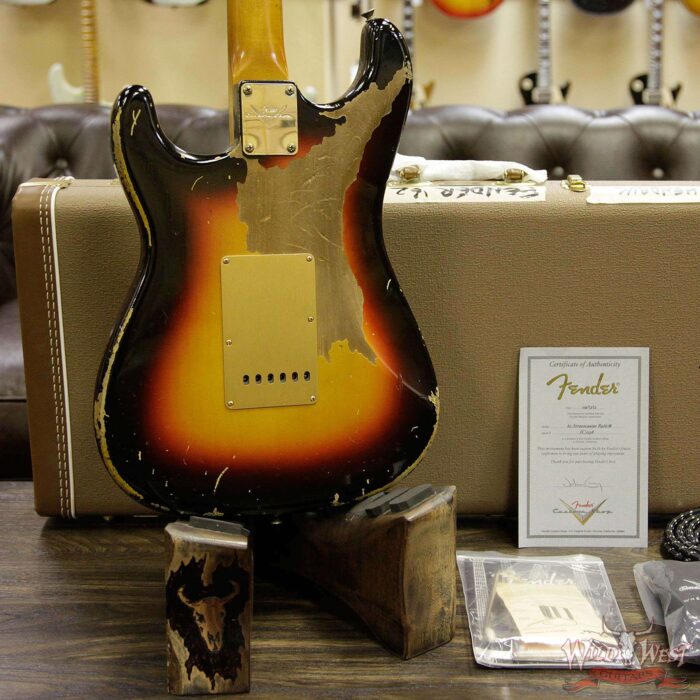2013 Fender Custom Shop Masterbuilt John Cruz 1962 Stratocaster HSS AAA Flame Neck Heavy Relic 3 Tone Sunburst - Image 14
