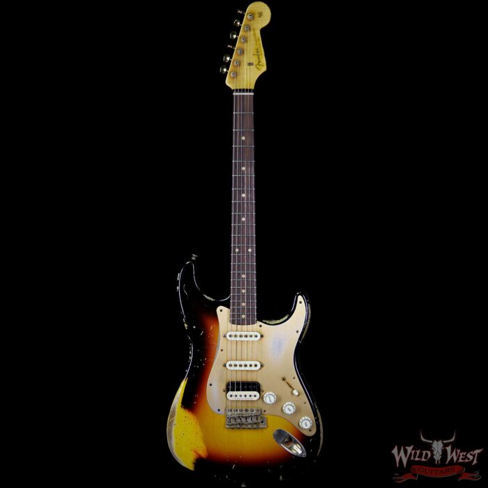 2013 Fender Custom Shop Masterbuilt John Cruz 1962 Stratocaster HSS AAA Flame Neck Heavy Relic 3 Tone Sunburst - Image 4