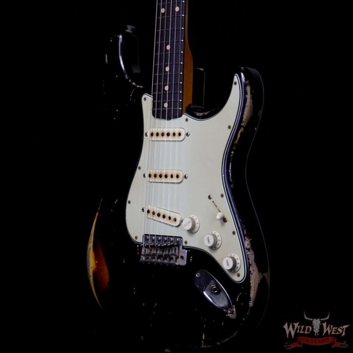 Fender Custom Shop John Cruz Masterbuilt 1963 Stratocaster Heavy Relic AAA Rosewood Fingerboard Black / 3 Tone Sunburst - Image 2