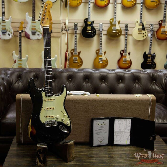 Fender Custom Shop John Cruz Masterbuilt 1963 Stratocaster Heavy Relic AAA Rosewood Fingerboard Black / 3 Tone Sunburst - Image 11