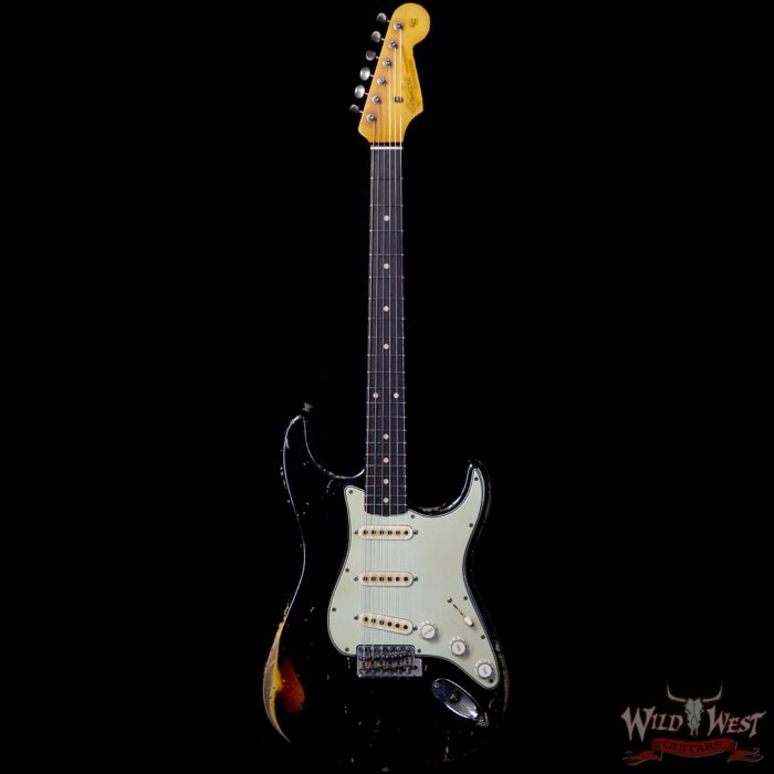 Fender Custom Shop John Cruz Masterbuilt 1963 Stratocaster Heavy Relic AAA Rosewood Fingerboard Black / 3 Tone Sunburst - Image 4
