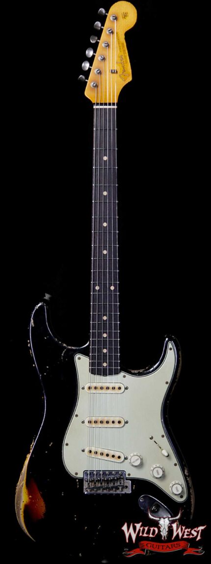 Fender Custom Shop John Cruz Masterbuilt 1963 Stratocaster Heavy Relic AAA Rosewood Fingerboard Black / 3 Tone Sunburst