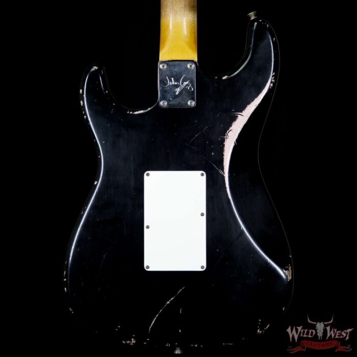 Fender Custom Shop Masterbuilt 1966 Stratocaster Floyd Rose Relic Black Over Shell Pink by John Cruz - Image 7