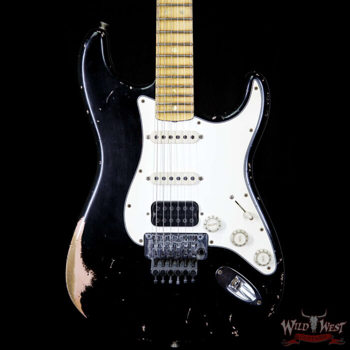 Fender Custom Shop Masterbuilt 1966 Stratocaster Floyd Rose Relic Black Over Shell Pink by John Cruz - Image 3