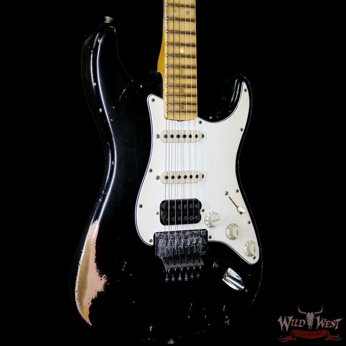 Fender Custom Shop Masterbuilt 1966 Stratocaster Floyd Rose Relic Black Over Shell Pink by John Cruz - Image 4