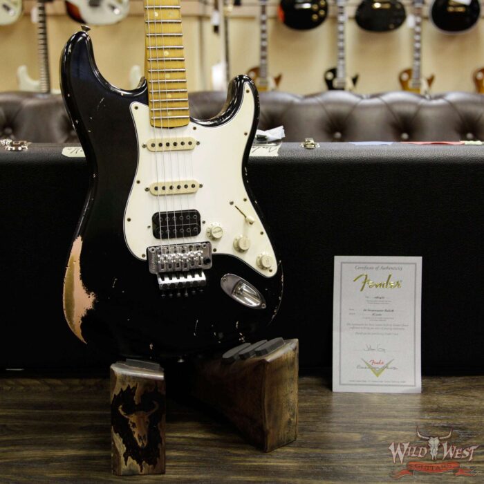 Fender Custom Shop Masterbuilt 1966 Stratocaster Floyd Rose Relic Black Over Shell Pink by John Cruz - Image 13