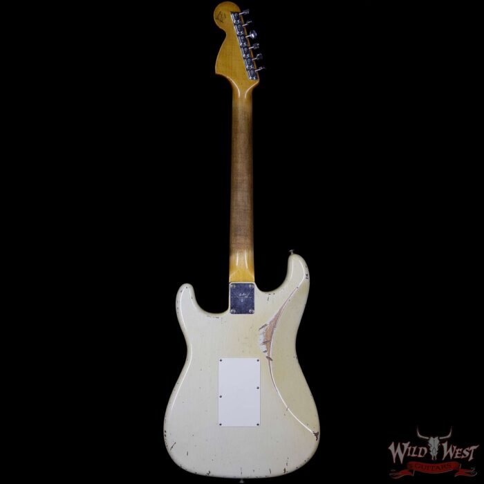 Fender Custom Shop Masterbuilt John Cruz 1969 Stratocaster HSS Floyd Rose Heavy Relic Olympic White - Image 6