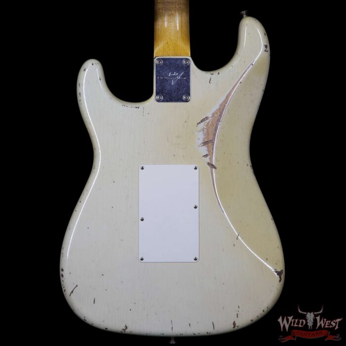 Fender Custom Shop Masterbuilt John Cruz 1969 Stratocaster HSS Floyd Rose Heavy Relic Olympic White - Image 7