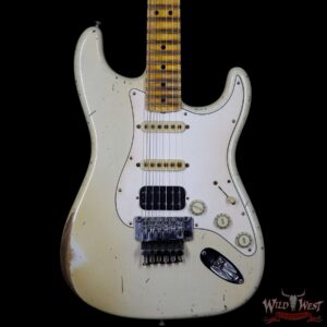 Fender Custom Shop Masterbuilt John Cruz 1969 Stratocaster HSS Floyd Rose Heavy Relic Olympic White - Image 3