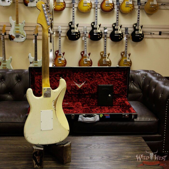 Fender Custom Shop Masterbuilt John Cruz 1969 Stratocaster HSS Floyd Rose Heavy Relic Olympic White - Image 14