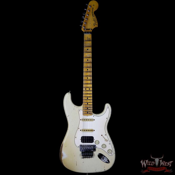 Fender Custom Shop Masterbuilt John Cruz 1969 Stratocaster HSS Floyd Rose Heavy Relic Olympic White - Image 5
