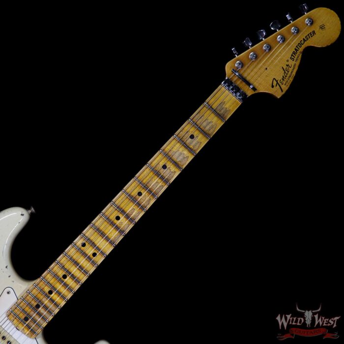 Fender Custom Shop Masterbuilt John Cruz 1969 Stratocaster HSS Floyd Rose Heavy Relic Olympic White - Image 9