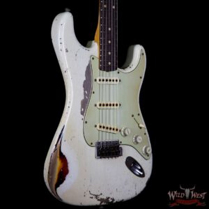 Fender Custom Shop Masterbuilt John Cruz 61 Stratocaster Heavy Relic Olympic White / 3 Tone Sunburst - Image 4