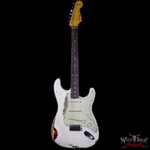 Fender Custom Shop Masterbuilt John Cruz 61 Stratocaster Heavy Relic Olympic White / 3 Tone Sunburst - Image 5