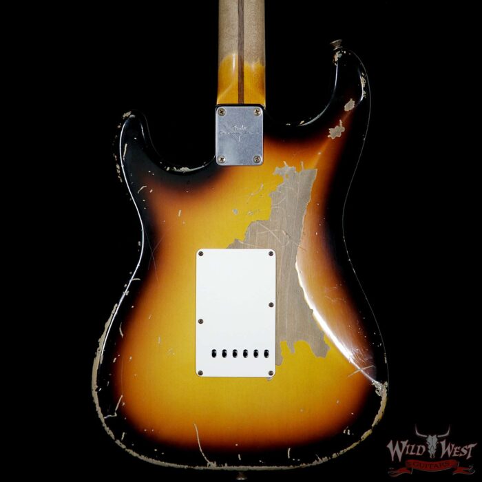 2010 Fender Custom Shop Masterbuilt John Cruz MVP Series 1960 Stratocaster Relic 3 Tone Sunburst - Image 7