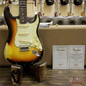 2010 Fender Custom Shop Masterbuilt John Cruz MVP Series 1960 Stratocaster Relic 3 Tone Sunburst - Image 13