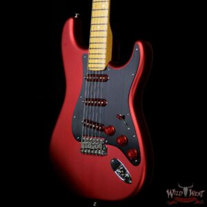 Fender Custom Shop Jason Smith Masterbuilt 1966 Stratocaster NOS Maple Neck WLS Satin Candy Apple Red Matching Headstock - Image 2