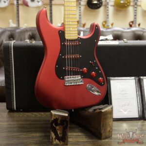 Fender Custom Shop Jason Smith Masterbuilt 1966 Stratocaster NOS Maple Neck WLS Satin Candy Apple Red Matching Headstock - Image 10