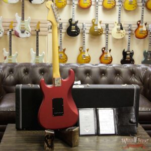 Fender Custom Shop Jason Smith Masterbuilt 1966 Stratocaster NOS Maple Neck WLS Satin Candy Apple Red Matching Headstock - Image 11
