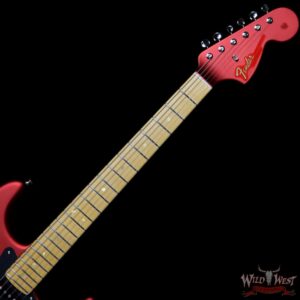 Fender Custom Shop Jason Smith Masterbuilt 1966 Stratocaster NOS Maple Neck WLS Satin Candy Apple Red Matching Headstock - Image 6