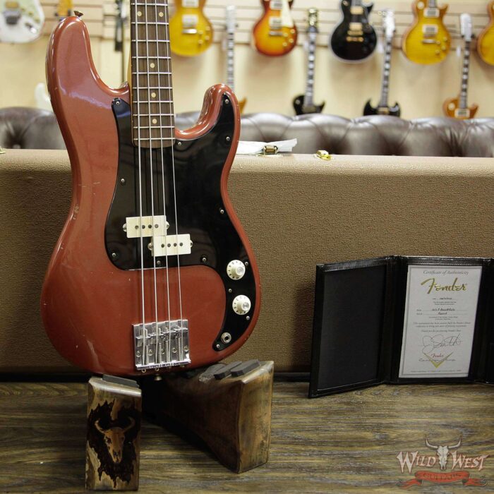 Fender Custom Shop Jason Smith Masterbuilt 60’s Precision P-Bass Relic AAA Rosewood Slab Board Indian Fire Red - Image 12