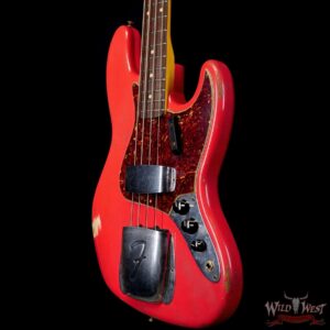 Fender Custom Shop Jason Smith Masterbuilt 1962 Jazz Bass J-Bass Relic Fiesta Red - Image 2