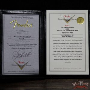 2020 NAMM Fender Custom Shop Jason Smith Masterbuilt 70s Jazz Bass NOS Indian Rosewood Board Red to Gold Stratoburst - Image 15