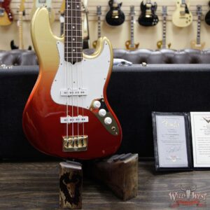 2020 NAMM Fender Custom Shop Jason Smith Masterbuilt 70s Jazz Bass NOS Indian Rosewood Board Red to Gold Stratoburst - Image 12
