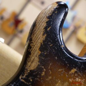 Fender Custom Shop Kyle McMillin Masterbuilt 1955 Stratocaster Relic Roasted 3A Flame Maple Neck Hand-Wound Pickups 2 Tone Sunburst - Image 13