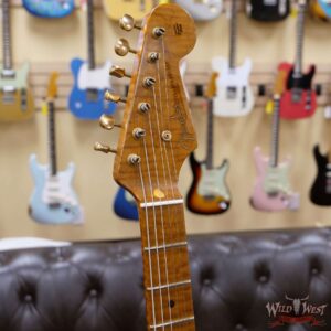 Fender Custom Shop Kyle McMillin Masterbuilt 1955 Stratocaster Relic Roasted 3A Flame Maple Neck Hand-Wound Pickups 2 Tone Sunburst - Image 7