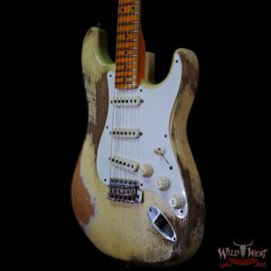 Fender Custom Shop Kyle McMillin Masterbuilt 1957 Stratocaster Hand-Wound Pickups Heavy Relic Aged Vintage White - Image 2