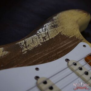 Fender Custom Shop Kyle McMillin Masterbuilt 1957 Stratocaster Hand-Wound Pickups Heavy Relic Aged Vintage White - Image 9