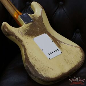 Fender Custom Shop Kyle McMillin Masterbuilt 1957 Stratocaster Hand-Wound Pickups Heavy Relic Aged Vintage White - Image 12