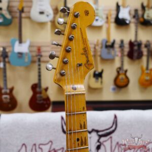 Fender Custom Shop Kyle McMillin Masterbuilt 1958 Stratocaster Relic Hand-Wound Pickups Aged Sherwood Metallic over 3 Tone Sunburst - Image 7