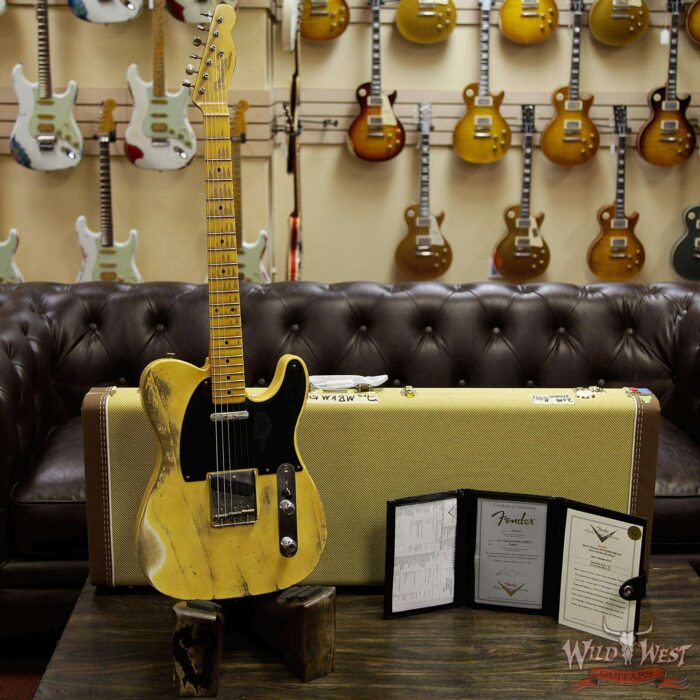 Fender 2019 NAMM #446 Kyle McMillin Masterbuilt 50’s Telecaster Heavy Relic Maple Neck Nocaster Blonde 6.3 LBS - Image 12