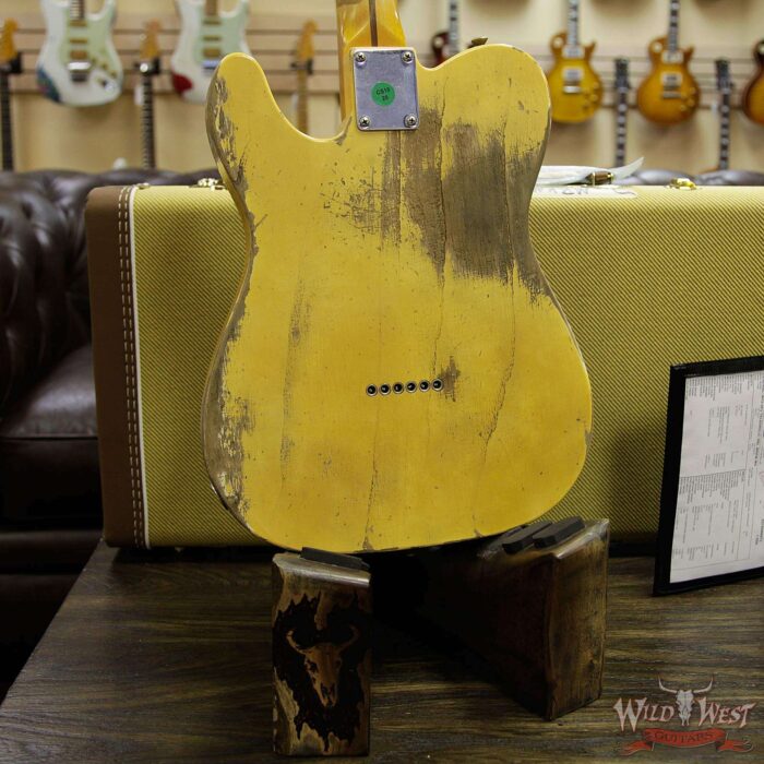 Fender 2019 NAMM #446 Kyle McMillin Masterbuilt 50’s Telecaster Heavy Relic Maple Neck Nocaster Blonde 6.3 LBS - Image 14