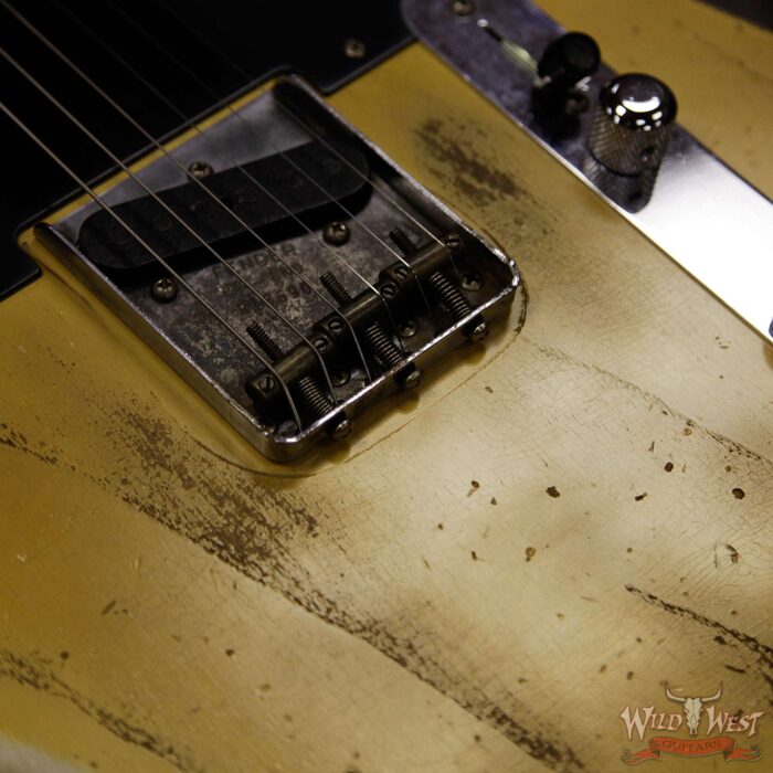 Fender 2019 NAMM #446 Kyle McMillin Masterbuilt 50’s Telecaster Heavy Relic Maple Neck Nocaster Blonde 6.3 LBS - Image 15