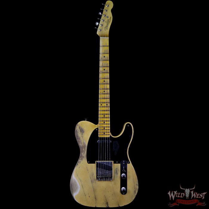 Fender 2019 NAMM #446 Kyle McMillin Masterbuilt 50’s Telecaster Heavy Relic Maple Neck Nocaster Blonde 6.3 LBS - Image 4