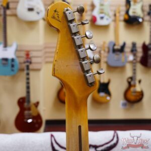 Fender Custom Shop Kyle McMillin Masterbuilt 1958 Stratocaster Hand-Wound Pickups Relic Aged Olympic White over 3 Tone Sunburst - Image 11