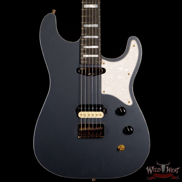2020 NAMM Fender Custom Shop Kyle McMillin Masterbuilt Hybrid Stratocaster NOS SH Ebony Fingerboard Charcoal Frost Metallic - Image 3