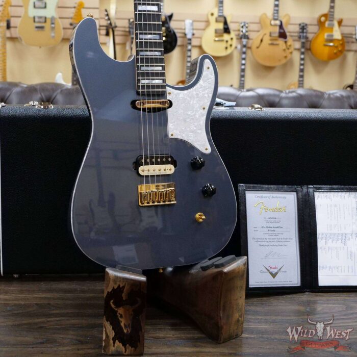 2020 NAMM Fender Custom Shop Kyle McMillin Masterbuilt Hybrid Stratocaster NOS SH Ebony Fingerboard Charcoal Frost Metallic - Image 12