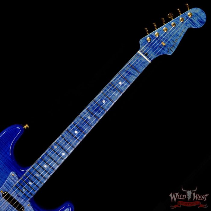 Fender Custom Shop Kyle McMillin Masterbuilt Flame Maple 60’s Stratocaster NOS Royal Blue Hand-Wound Pickups - Image 4