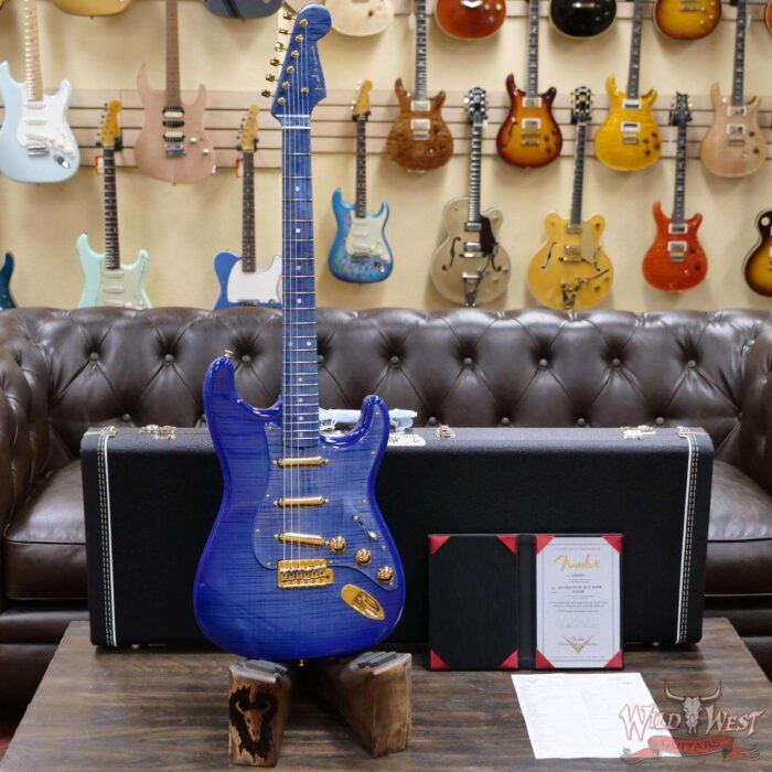 Fender Custom Shop Kyle McMillin Masterbuilt Flame Maple 60’s Stratocaster NOS Royal Blue Hand-Wound Pickups - Image 6