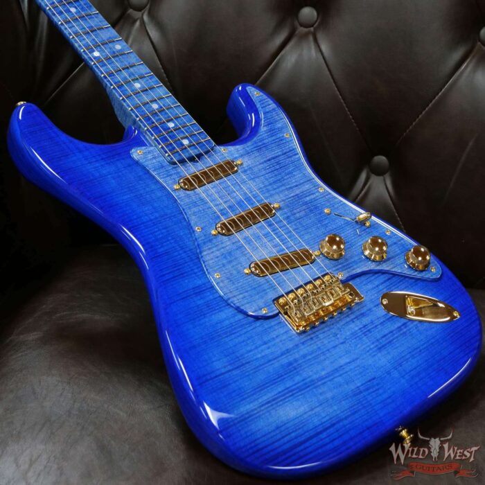 Fender Custom Shop Kyle McMillin Masterbuilt Flame Maple 60’s Stratocaster NOS Royal Blue Hand-Wound Pickups - Image 8