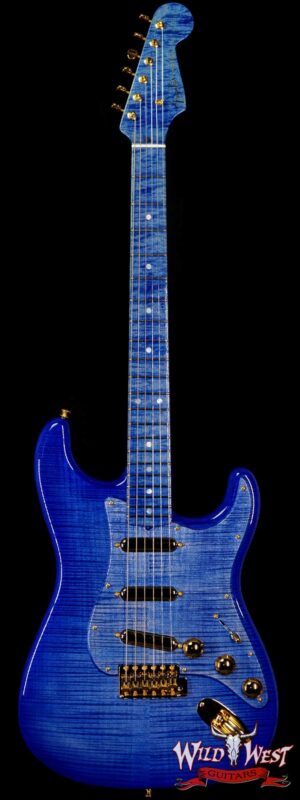 Fender Custom Shop Kyle McMillin Masterbuilt Flame Maple 60’s Stratocaster NOS Royal Blue Hand-Wound Pickups