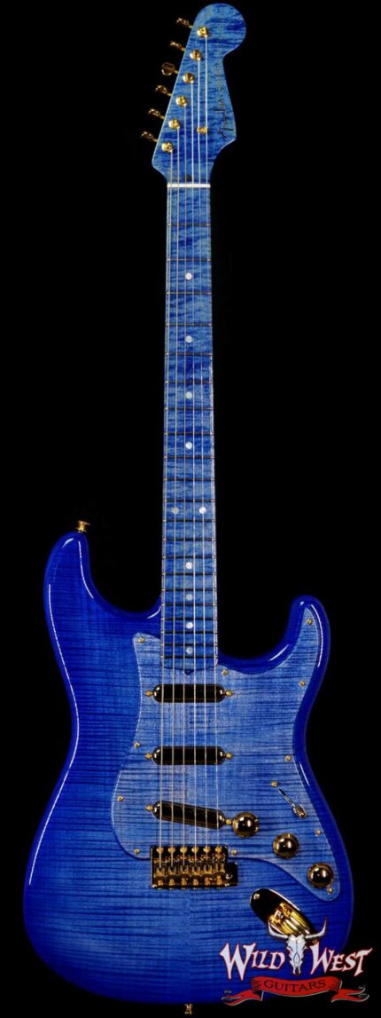 Fender Custom Shop Kyle McMillin Masterbuilt Flame Maple 60’s Stratocaster NOS Royal Blue Hand-Wound Pickups